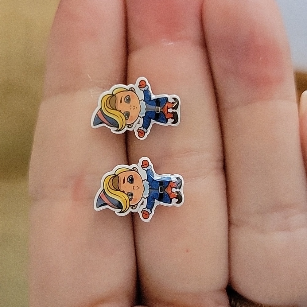 Hermey the Elf Stud Earrings, Rudolph's Shiny New Year - Picture 5 of 5